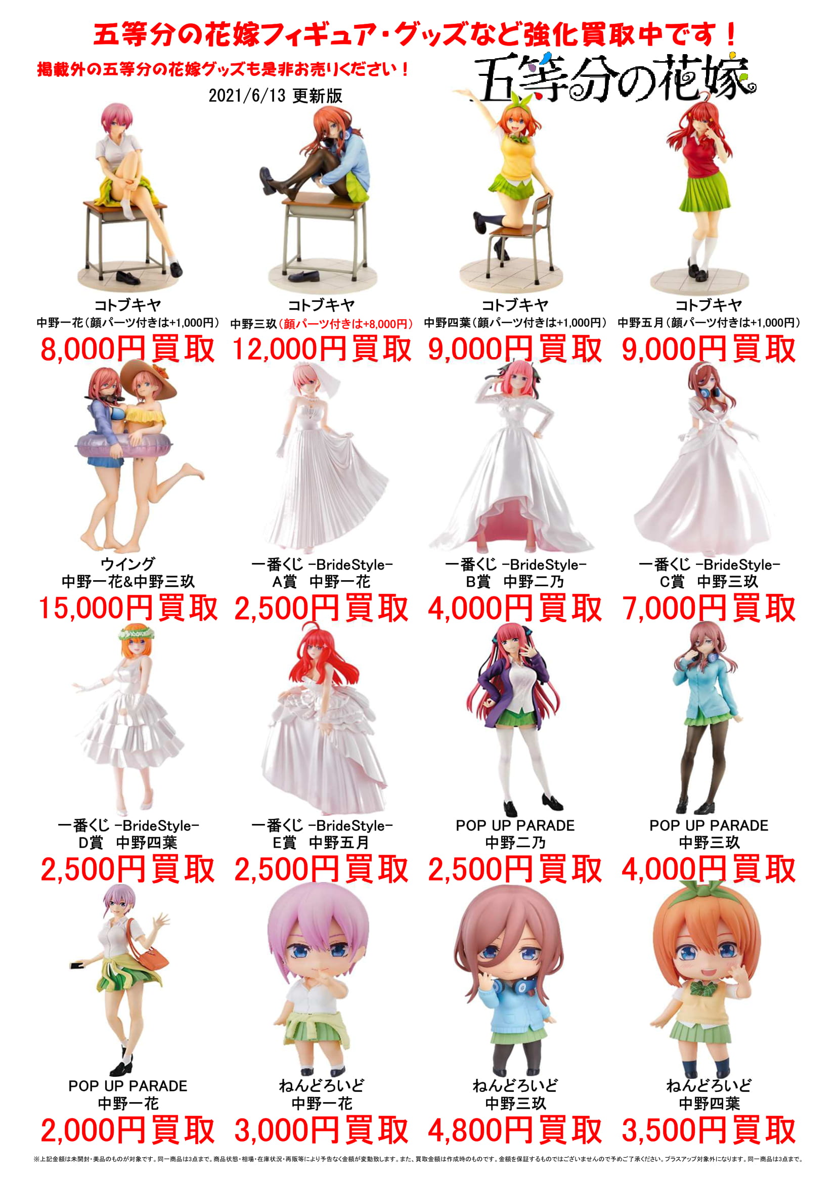 匿名発送】五等分の花嫁 フィギュア タンブラー まとめ売り - コミック