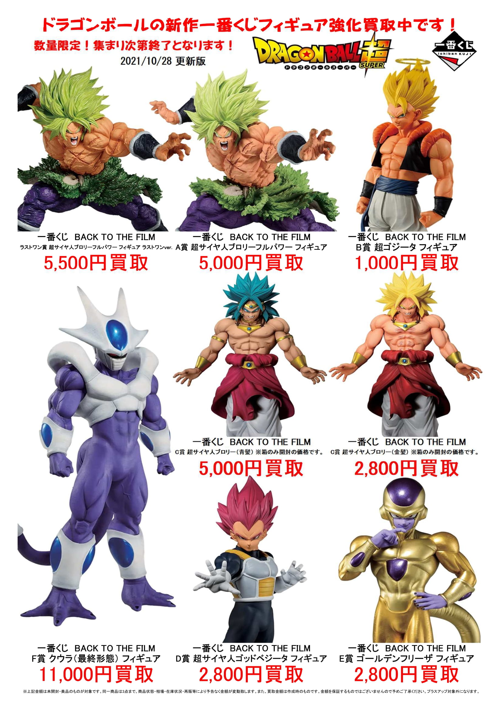 10/28 【ドラゴンボール 最新一番くじフィギュア】強化買取中です